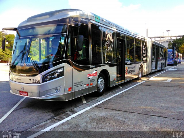 Viação Campo Belo 7 2250 na cidade de São Paulo, São Paulo, Brasil, por Felipe Vitor Paixão Vieira. Número da foto: #5563389.
