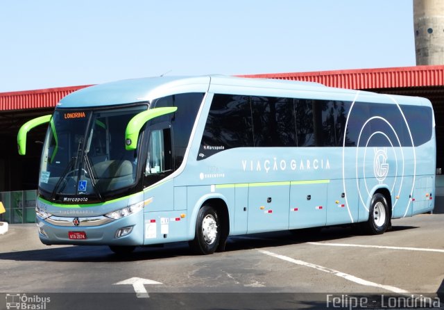 Viação Garcia 7376 na cidade de Londrina, Paraná, Brasil, por Felipe Pessoa de Albuquerque. ID da foto: 5563070.