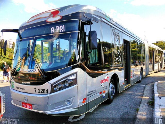 Viação Campo Belo 7 2284 na cidade de São Paulo, São Paulo, Brasil, por Felipe Vitor Paixão Vieira. Número da foto: #5563383.