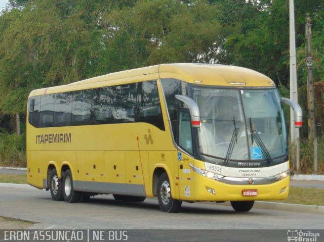 Viação Itapemirim 60535 na cidade de Recife, Pernambuco, Brasil, por Eronildo Assunção. ID da foto: 5565112.