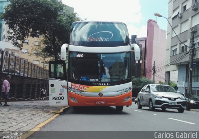 Starline Turismo 2200 na cidade de Caxias do Sul, Rio Grande do Sul, Brasil, por Carlos Gabriel. Número da foto: #5567609.