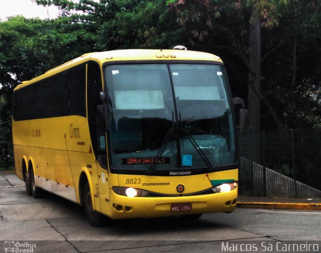 Viação Itapemirim 8823 na cidade de São Paulo, São Paulo, Brasil, por Marcos Sá Carneiro. ID da foto: 5567491.