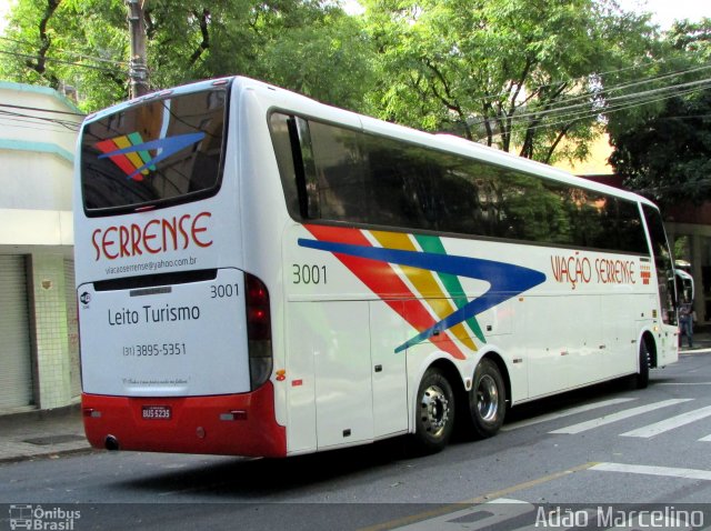 Viação Serrense 3001 na cidade de Belo Horizonte, Minas Gerais, Brasil, por Adão Raimundo Marcelino. ID da foto: 5567696.