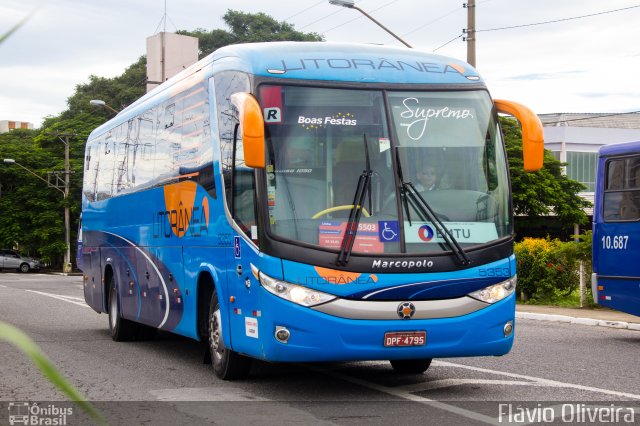 Litorânea Transportes Coletivos 5353 na cidade de São José dos Campos, São Paulo, Brasil, por Flávio Oliveira. ID da foto: 5569469.