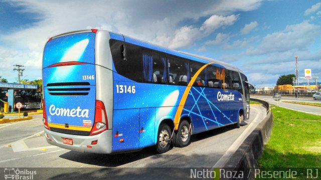 Viação Cometa 13146 na cidade de Resende, Rio de Janeiro, Brasil, por Nestor dos Santos Roza. ID da foto: 5571411.