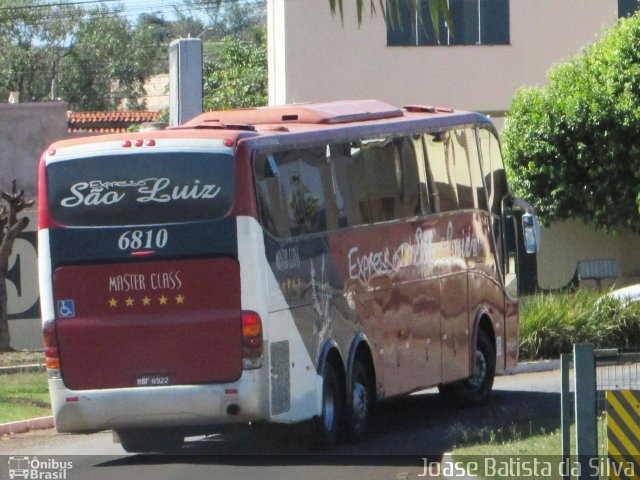 Expresso São Luiz 6810 na cidade de Jataí, Goiás, Brasil, por Joase Batista da Silva. Número da foto: #5570814.
