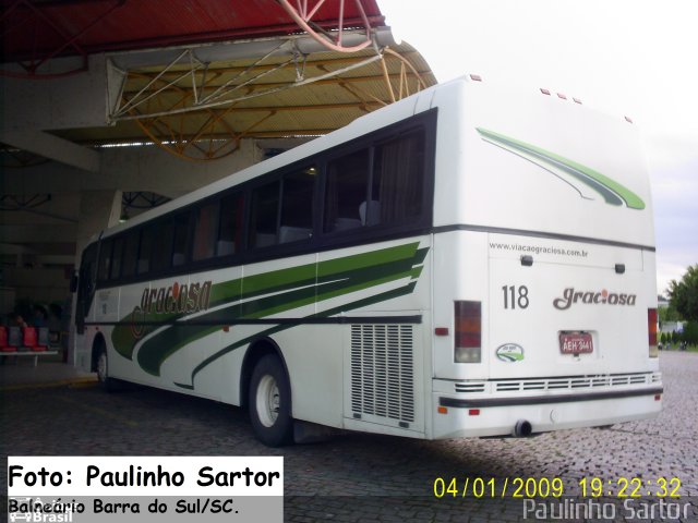 Viação Graciosa 118 na cidade de Joinville, Santa Catarina, Brasil, por Paulinho Sartor. Número da foto: #5573281.