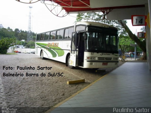 Viação Graciosa 117 na cidade de Joinville, Santa Catarina, Brasil, por Paulinho Sartor. ID da foto: 5573276.