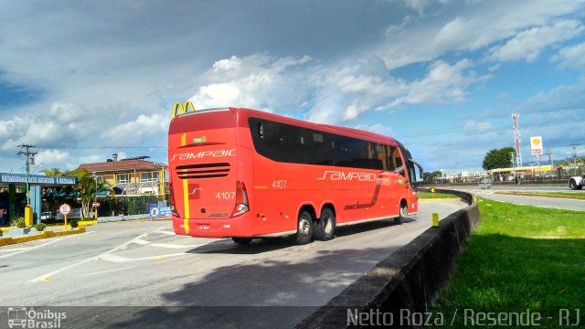 Viação Sampaio 4107 na cidade de Resende, Rio de Janeiro, Brasil, por Nestor dos Santos Roza. Número da foto: #5571425.