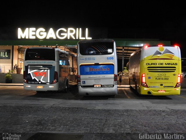 Ouro de Minas Transportes e Turismo 1303 na cidade de Sapucaia, Rio de Janeiro, Brasil, por Gilberto Martins. Número da foto: #5575423.