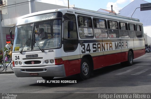 Transportes Santa Maria 34 na cidade de Pelotas, Rio Grande do Sul, Brasil, por Felipe Ferreira Ribeiro. ID da foto: 5575681.