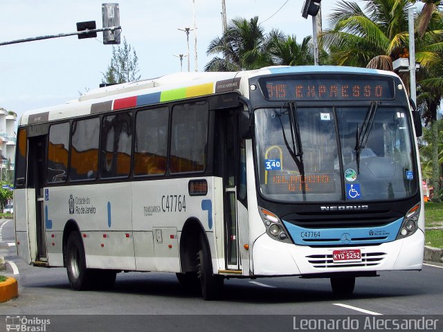 Viação Redentor C47764 na cidade de Rio de Janeiro, Rio de Janeiro, Brasil, por Leonardo Alecsander. ID da foto: 5575006.