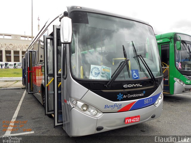BBTT - Benfica Barueri Transporte e Turismo 5877 na cidade de São Paulo, São Paulo, Brasil, por Claudio Luiz. Número da foto: #5573925.