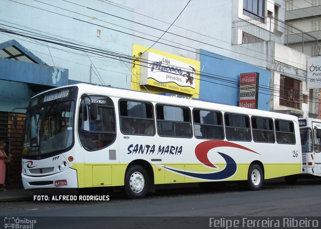 Transportes Santa Maria 26 na cidade de Pelotas, Rio Grande do Sul, Brasil, por Felipe Ferreira Ribeiro. ID da foto: 5576057.