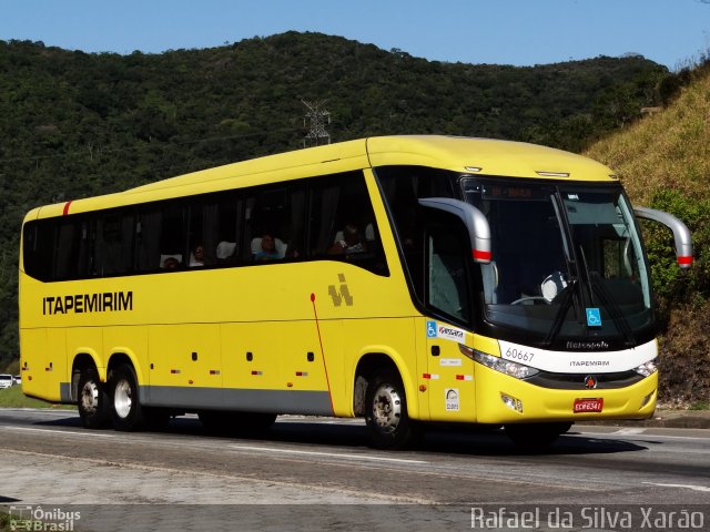 Viação Itapemirim 60667 na cidade de Petrópolis, Rio de Janeiro, Brasil, por Rafael da Silva Xarão. ID da foto: 5575954.