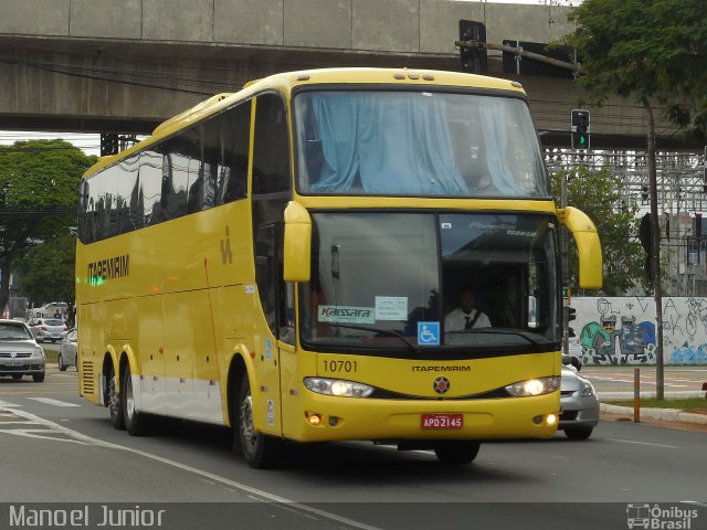 Viação Itapemirim 10701 na cidade de São Paulo, São Paulo, Brasil, por Manoel Junior. Número da foto: #5573824.
