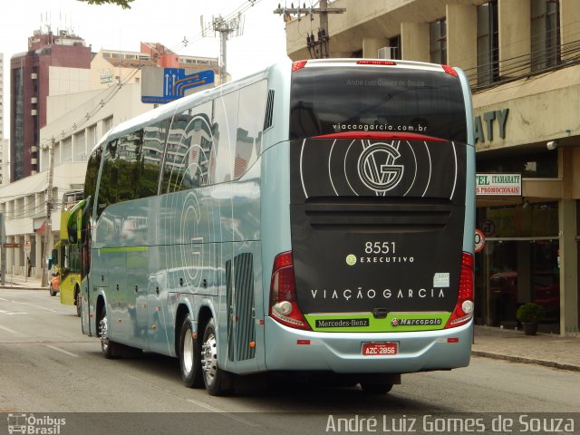 Viação Garcia 8551 na cidade de Curitiba, Paraná, Brasil, por André Luiz Gomes de Souza. ID da foto: 5577833.