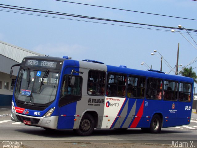 BR Mobilidade Baixada Santista 8619 na cidade de Praia Grande, São Paulo, Brasil, por Adam Xavier Rodrigues Lima. Número da foto: #5580771.