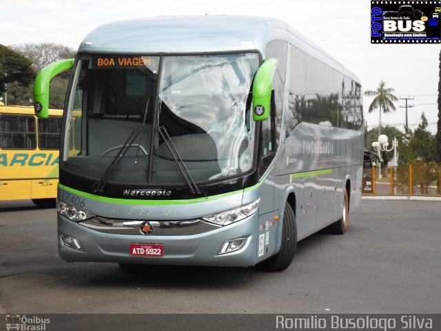 Viação Garcia 7406 na cidade de Rolândia, Paraná, Brasil, por Romílio Busólogo Silva . ID da foto: 5583310.