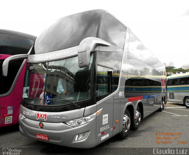 Auto Viação 1001 RJ 108.649 na cidade de São Paulo, São Paulo, Brasil, por Claudio Luiz. ID da foto: 5582450.