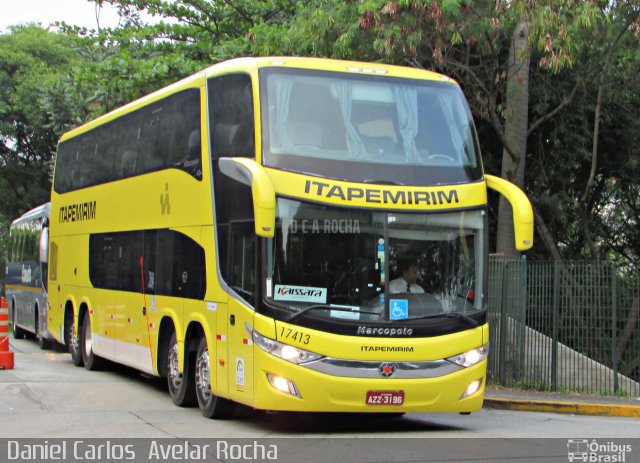 Viação Itapemirim 17413 na cidade de São Paulo, São Paulo, Brasil, por Daniel Carlos  Avelar Rocha. Número da foto: #5583806.