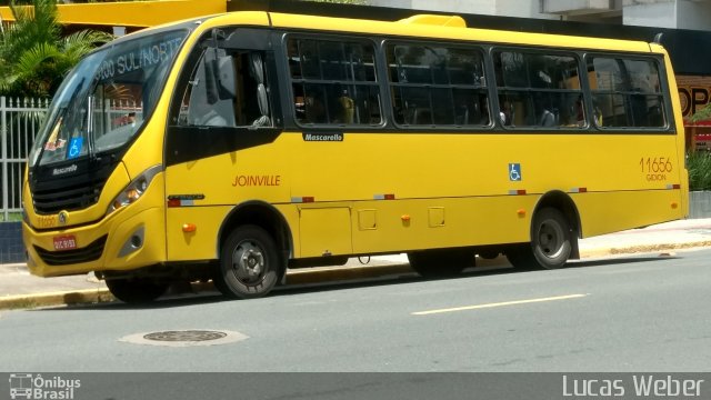 Gidion Transporte e Turismo 11656 na cidade de Joinville, Santa Catarina, Brasil, por Lucas Weber Calizario. Número da foto: #5588457.