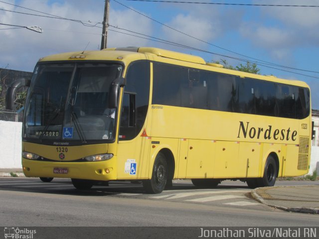 Viação Nordeste 1320 na cidade de Natal, Rio Grande do Norte, Brasil, por Jonathan Silva. ID da foto: 5587147.