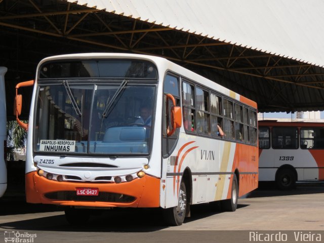 VIAN - Viação Anapolina 24205 na cidade de Anápolis, Goiás, Brasil, por Ricardo Vieira. Número da foto: #5589157.