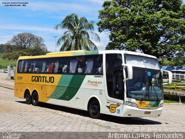 Empresa Gontijo de Transportes 12310 na cidade de João Monlevade, Minas Gerais, Brasil, por Antonio Carlos Fernandes. Número da foto: #5587285.
