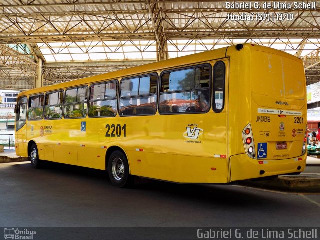 Viação Jundiaiense 2201 na cidade de Jundiaí, São Paulo, Brasil, por Gabriel Giacomin de Lima. Número da foto: #5588787.