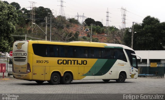 Empresa Gontijo de Transportes 18075 na cidade de Governador Valadares, Minas Gerais, Brasil, por Felipe Gonzalez. ID da foto: 5540659.