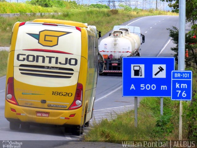 Empresa Gontijo de Transportes 18620 na cidade de Messias, Alagoas, Brasil, por Willian Pontual. Número da foto: #5540992.