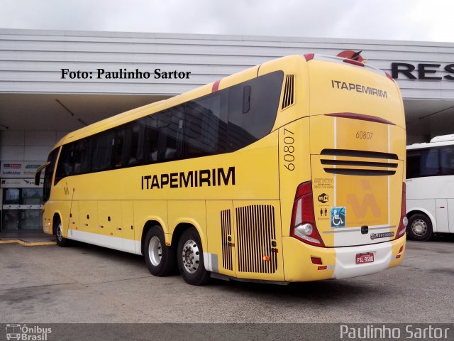 Viação Itapemirim 60807 na cidade de Sombrio, Santa Catarina, Brasil, por Paulinho Sartor. Número da foto: #5542246.