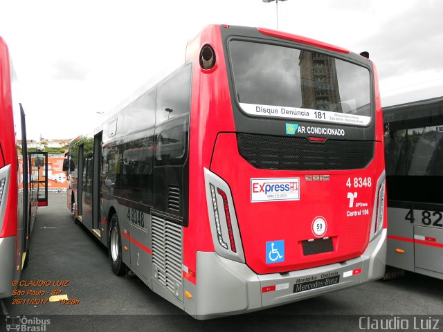 Express Transportes Urbanos Ltda 4 8348 na cidade de São Paulo, São Paulo, Brasil, por Claudio Luiz. ID da foto: 5590377.