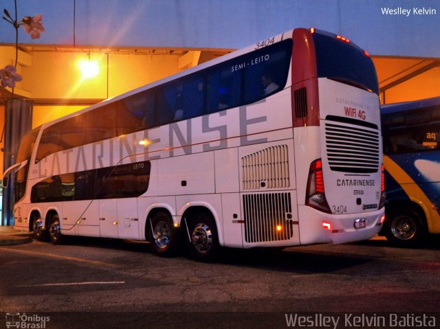 Auto Viação Catarinense 3404 na cidade de Sorocaba, São Paulo, Brasil, por Weslley Kelvin Batista. ID da foto: 5590412.