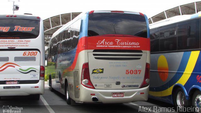 Arca Turismo 5037 na cidade de Aparecida, São Paulo, Brasil, por Alex Ramos Ribeiro. ID da foto: 5591816.