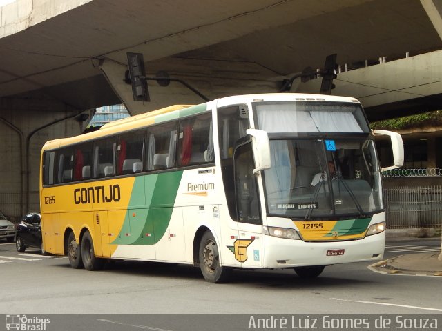 Empresa Gontijo de Transportes 12155 na cidade de Belo Horizonte, Minas Gerais, Brasil, por André Luiz Gomes de Souza. ID da foto: 5591426.