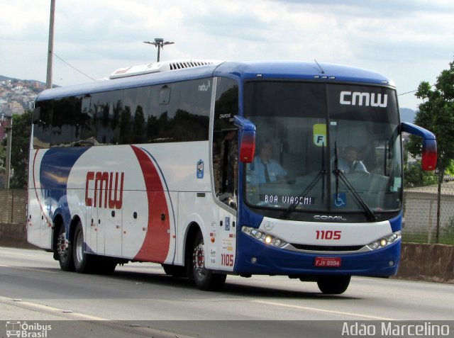 CMW Transportes 1105 na cidade de Belo Horizonte, Minas Gerais, Brasil, por Adão Raimundo Marcelino. ID da foto: 5594075.