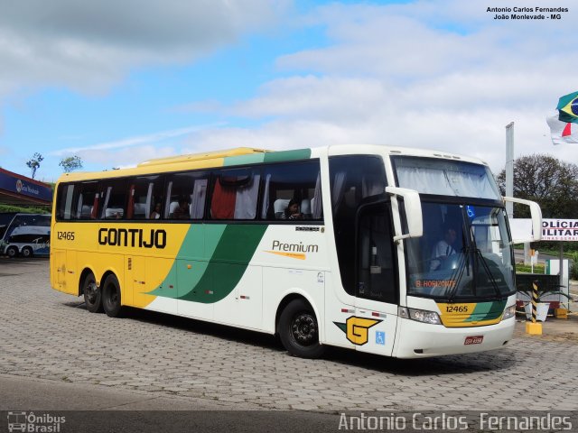 Empresa Gontijo de Transportes 12465 na cidade de João Monlevade, Minas Gerais, Brasil, por Antonio Carlos Fernandes. ID da foto: 5593626.