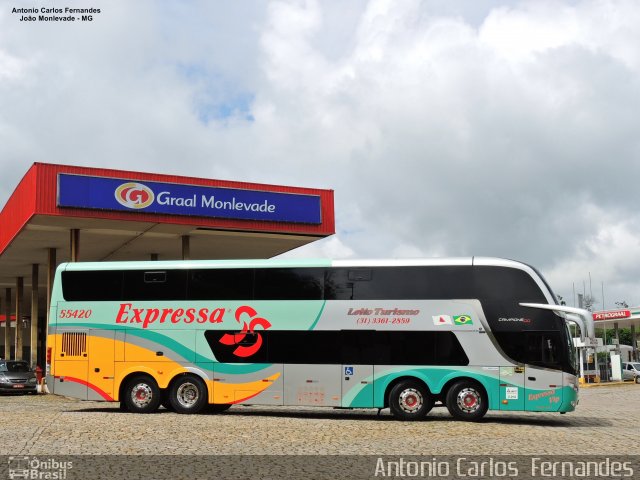 Expressa Turismo 55420 na cidade de João Monlevade, Minas Gerais, Brasil, por Antonio Carlos Fernandes. Número da foto: #5593686.