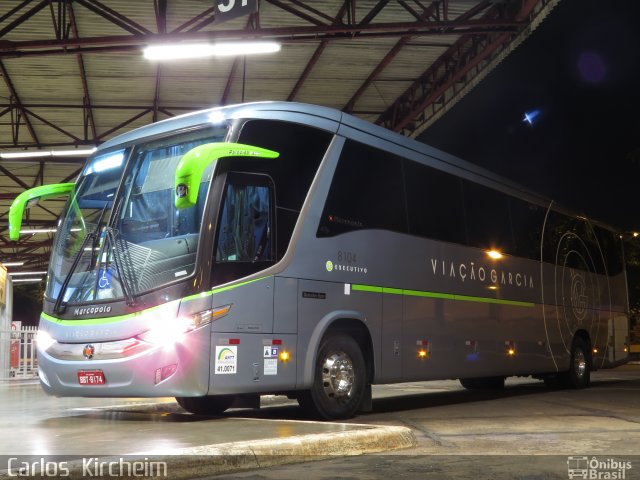 Viação Garcia 8104 na cidade de Londrina, Paraná, Brasil, por Carlos Kircheim. Número da foto: #5594005.