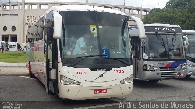 BBTT - Benfica Barueri Transporte e Turismo 1726 na cidade de São Paulo, São Paulo, Brasil, por Andre Santos de Moraes. Número da foto: #5593221.