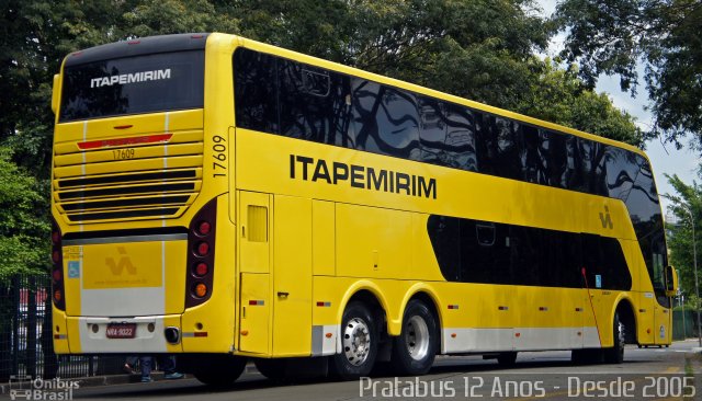 Viação Itapemirim 17609 na cidade de São Paulo, São Paulo, Brasil, por Cristiano Soares da Silva. ID da foto: 5592435.