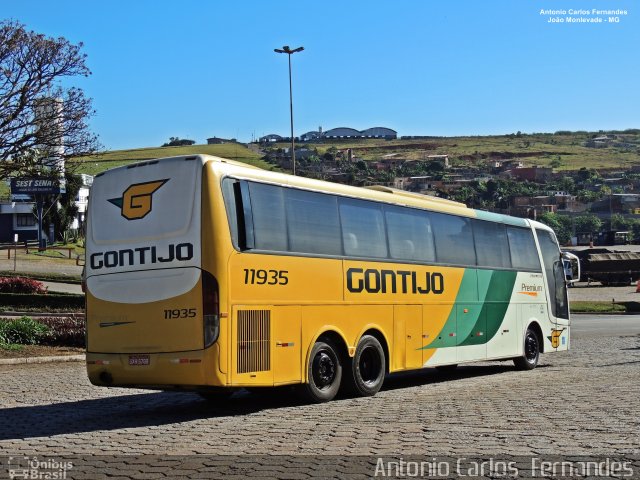 Empresa Gontijo de Transportes 11935 na cidade de João Monlevade, Minas Gerais, Brasil, por Antonio Carlos Fernandes. ID da foto: 5593577.