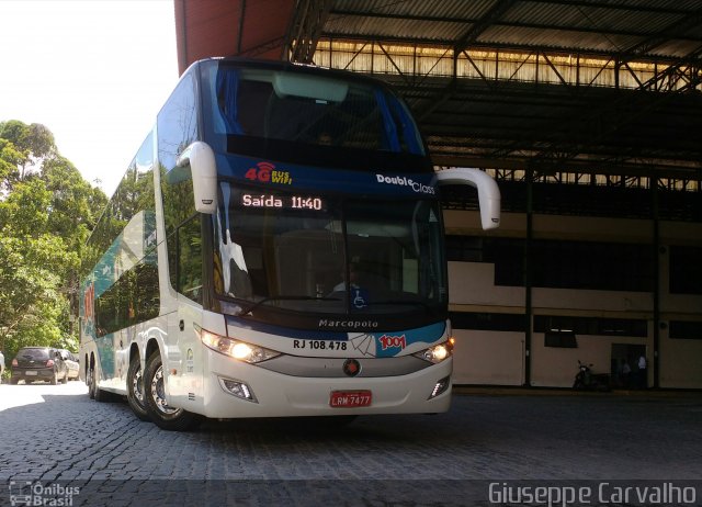Auto Viação 1001 RJ 108.478 na cidade de Nova Friburgo, Rio de Janeiro, Brasil, por Giuseppe Carvalho. Número da foto: #5596448.