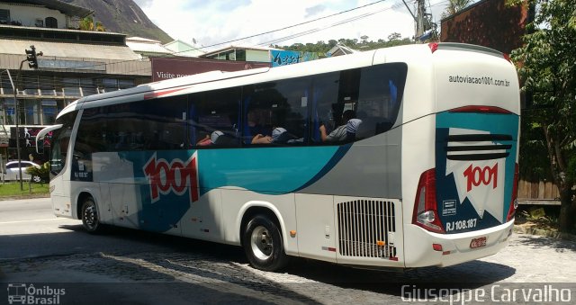 Auto Viação 1001 RJ 108.187 na cidade de Nova Friburgo, Rio de Janeiro, Brasil, por Giuseppe Carvalho. ID da foto: 5596432.