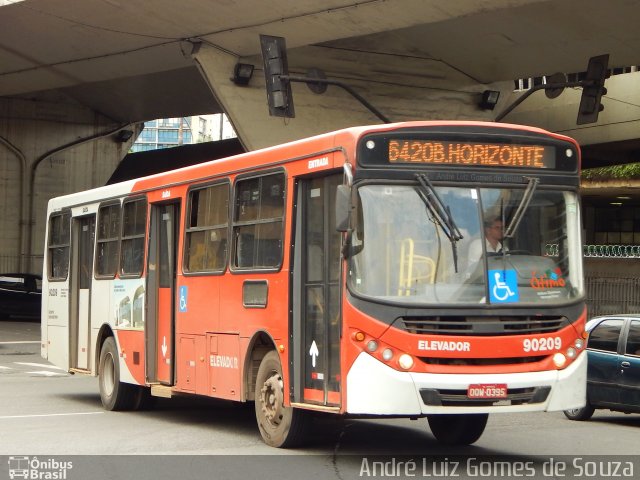 Saritur - Santa Rita Transporte Urbano e Rodoviário 90209 na cidade de Belo Horizonte, Minas Gerais, Brasil, por André Luiz Gomes de Souza. Número da foto: #5596027.