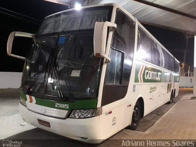 Empresa Gontijo de Transportes 21115 na cidade de Quixadá, Ceará, Brasil, por Adriano Hermes Soares. ID da foto: 5596334.