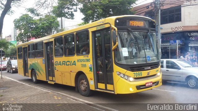 Viação Garcia 7099 na cidade de Maringá, Paraná, Brasil, por Everaldo Bordini. ID da foto: 5596096.