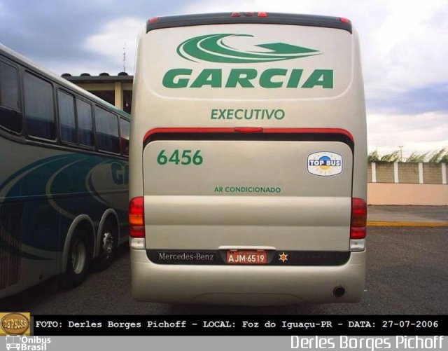 Viação Garcia 6456 na cidade de Foz do Iguaçu, Paraná, Brasil, por Derles Borges Pichoff. Número da foto: #5597527.